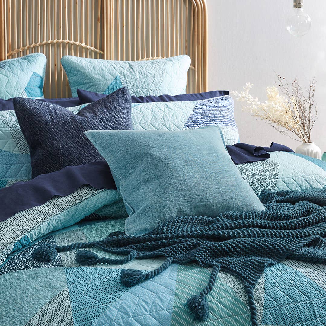 Takashi Quilt Cover - Blues