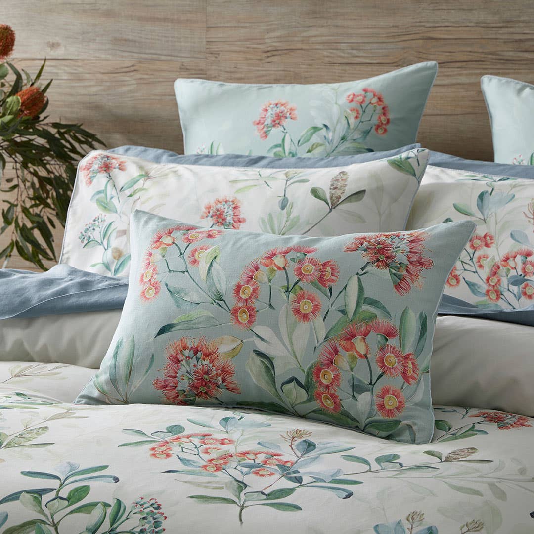 Currawong Cushion - Sage Floral