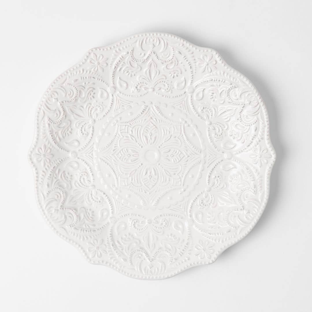 Venezia Large Round Platter - Ivory