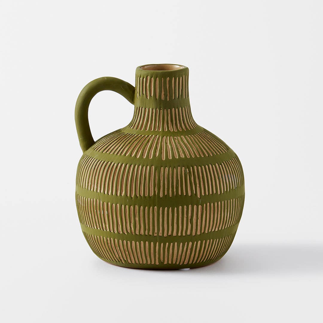 Freya Ceramic Vase Small - Green