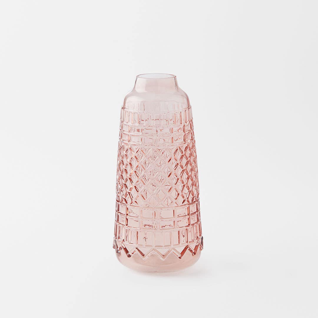 Aztec Textured Vase - Pink