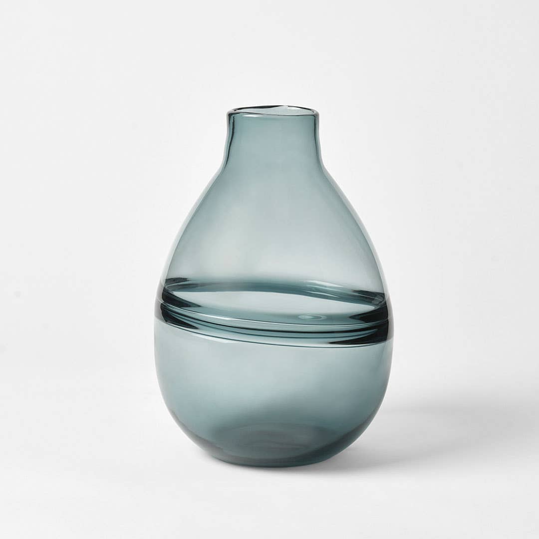 Vase Double Ring - Blue