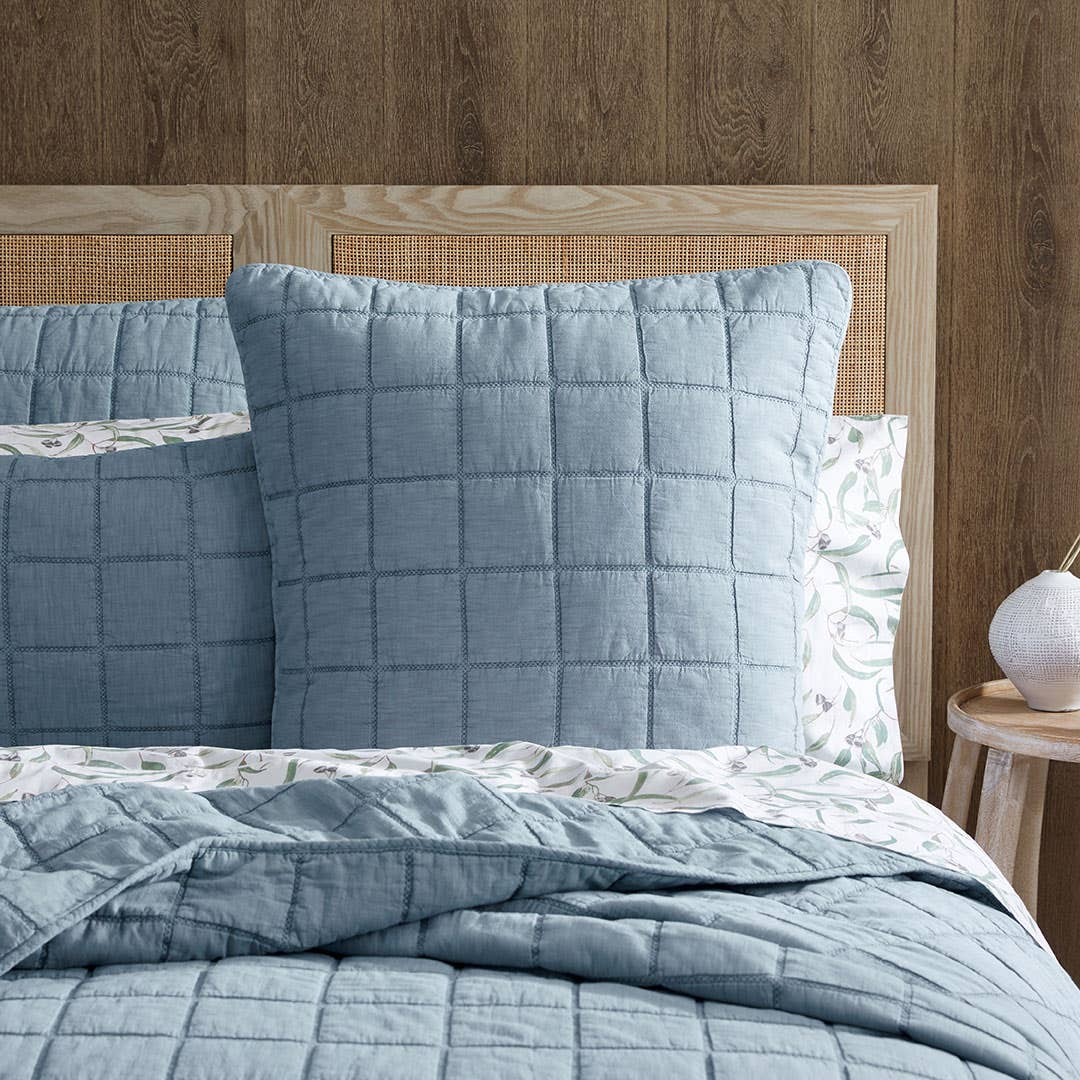 Reid Coverlet - Smoke Blue