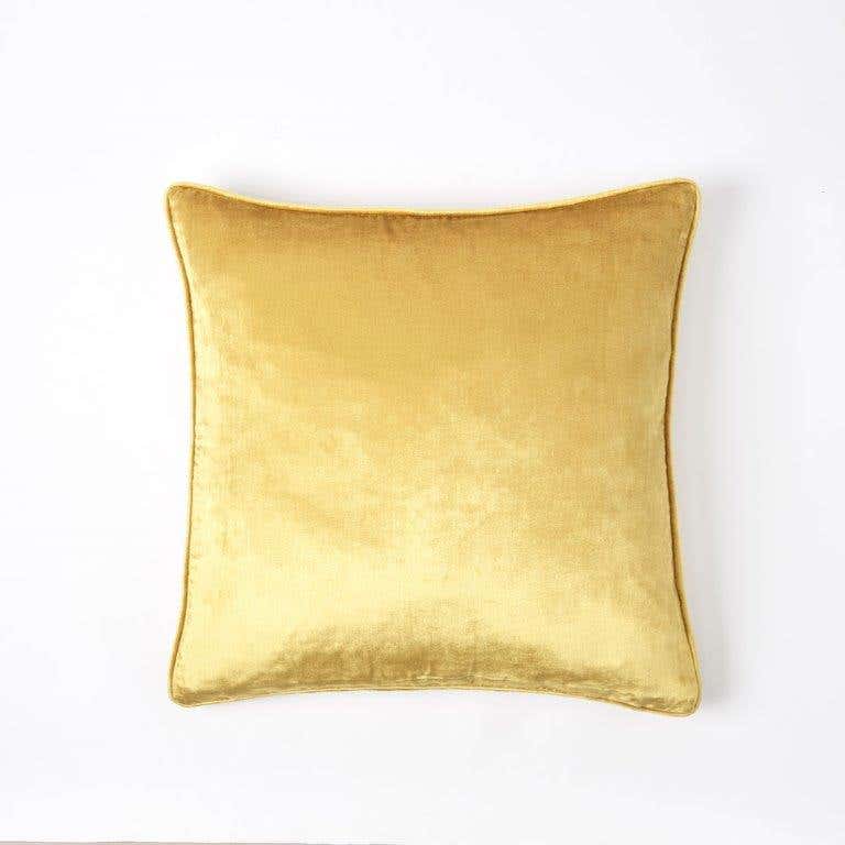 Margot Velvet Cushion - Gold