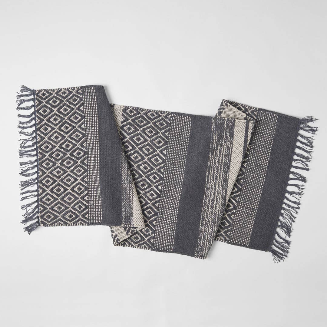 Mali Bath Mat - Charcoal Ivory