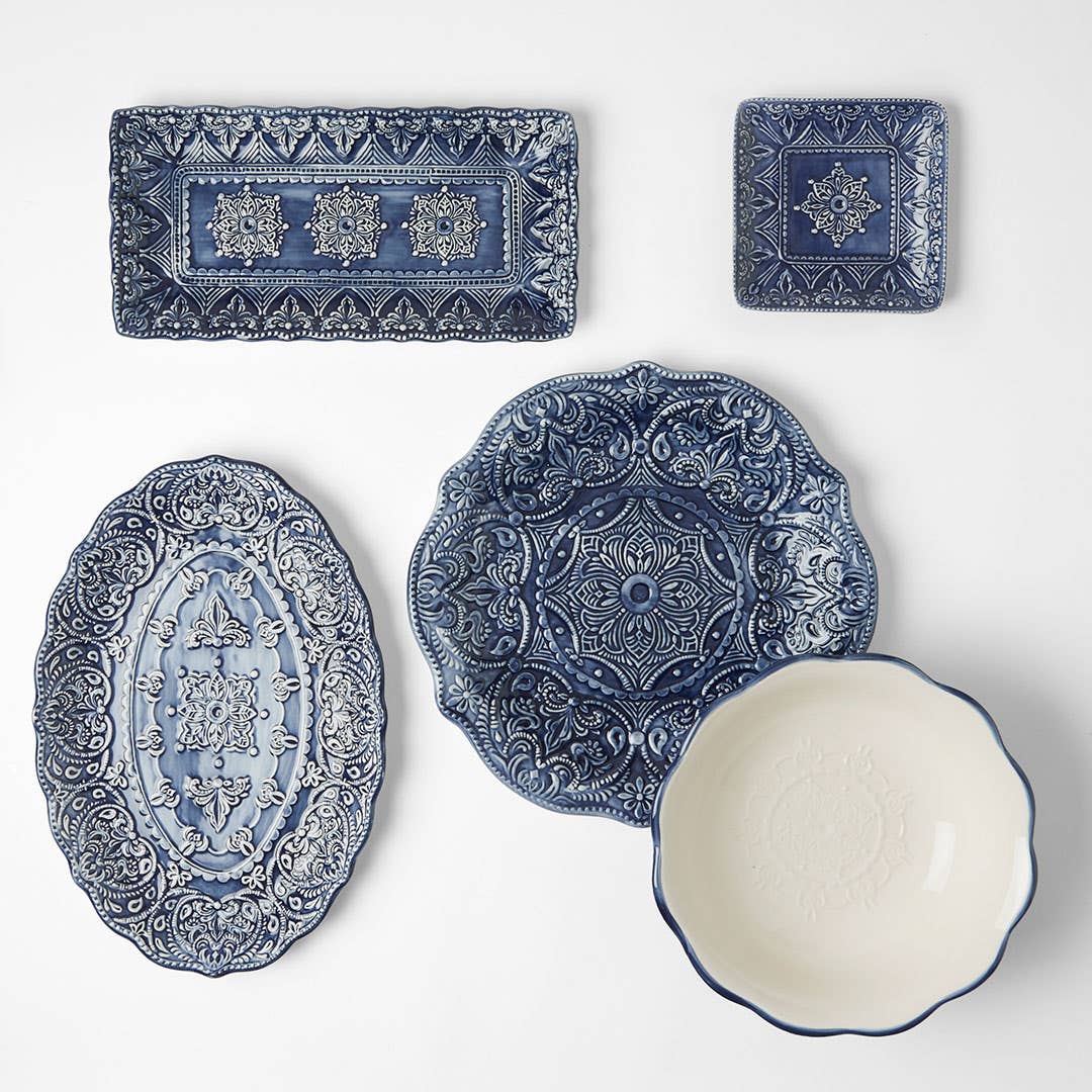 Venezia Rectangular Platter - Indigo