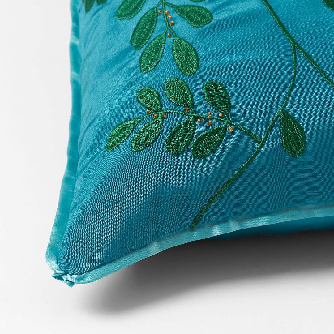 Autumn Evening Bed Cushion - Aqua