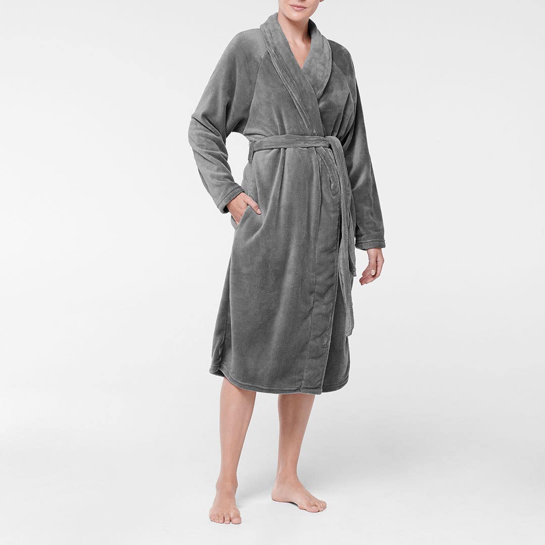 Plush Robe - Granite