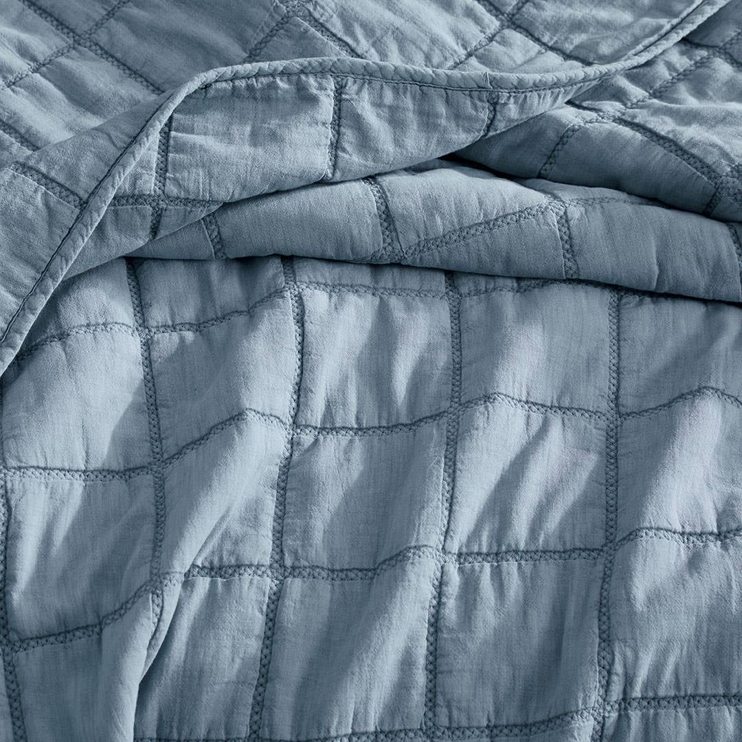 Reid Coverlet - Smoke Blue