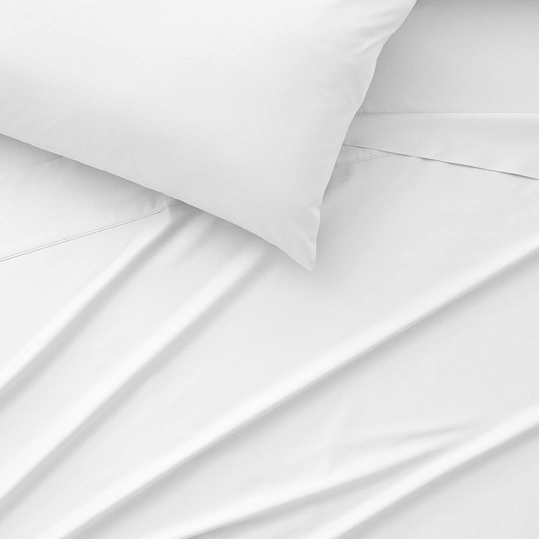 York 375 TC Cotton Sateen Sheet Set - White