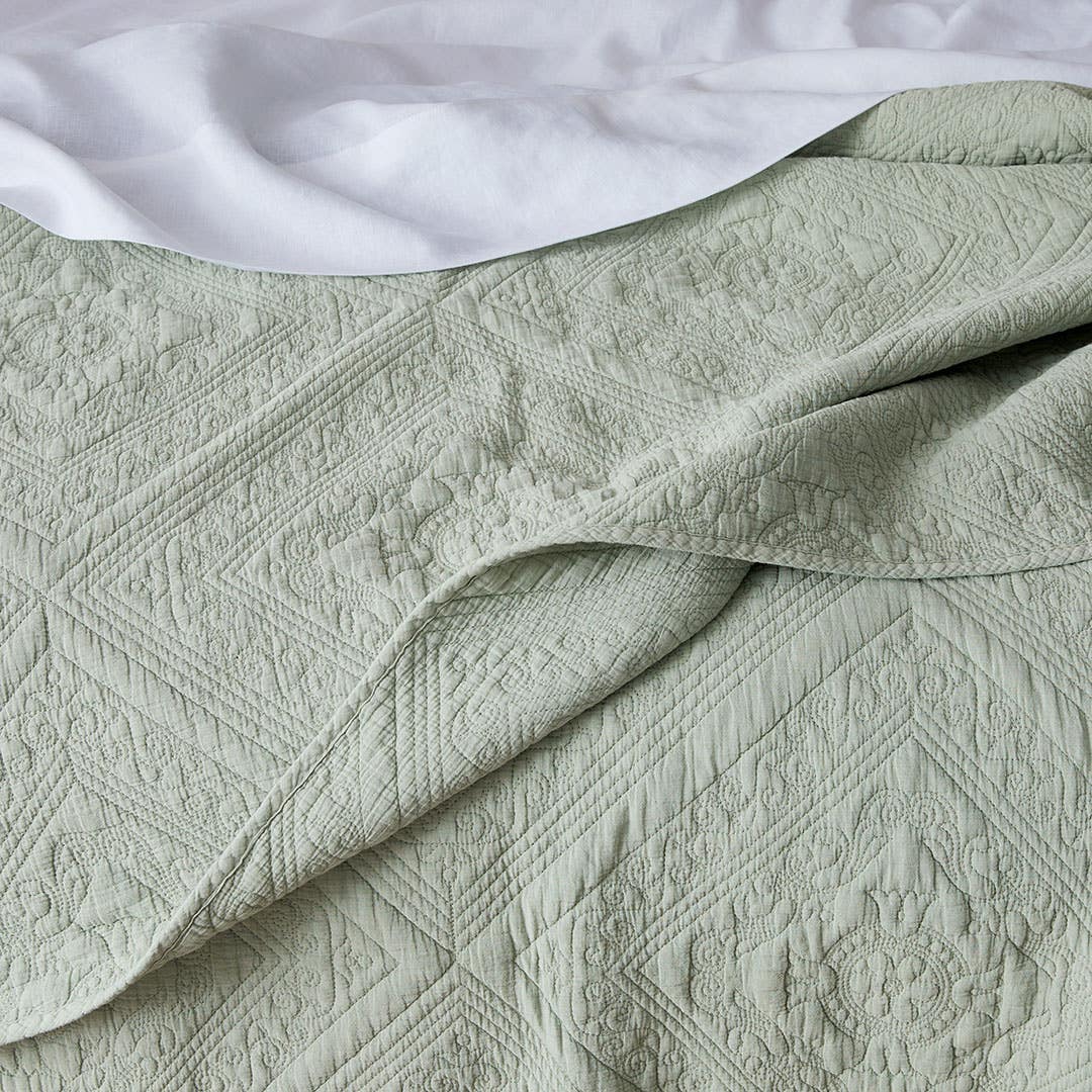 Asher Coverlet - Sage Green