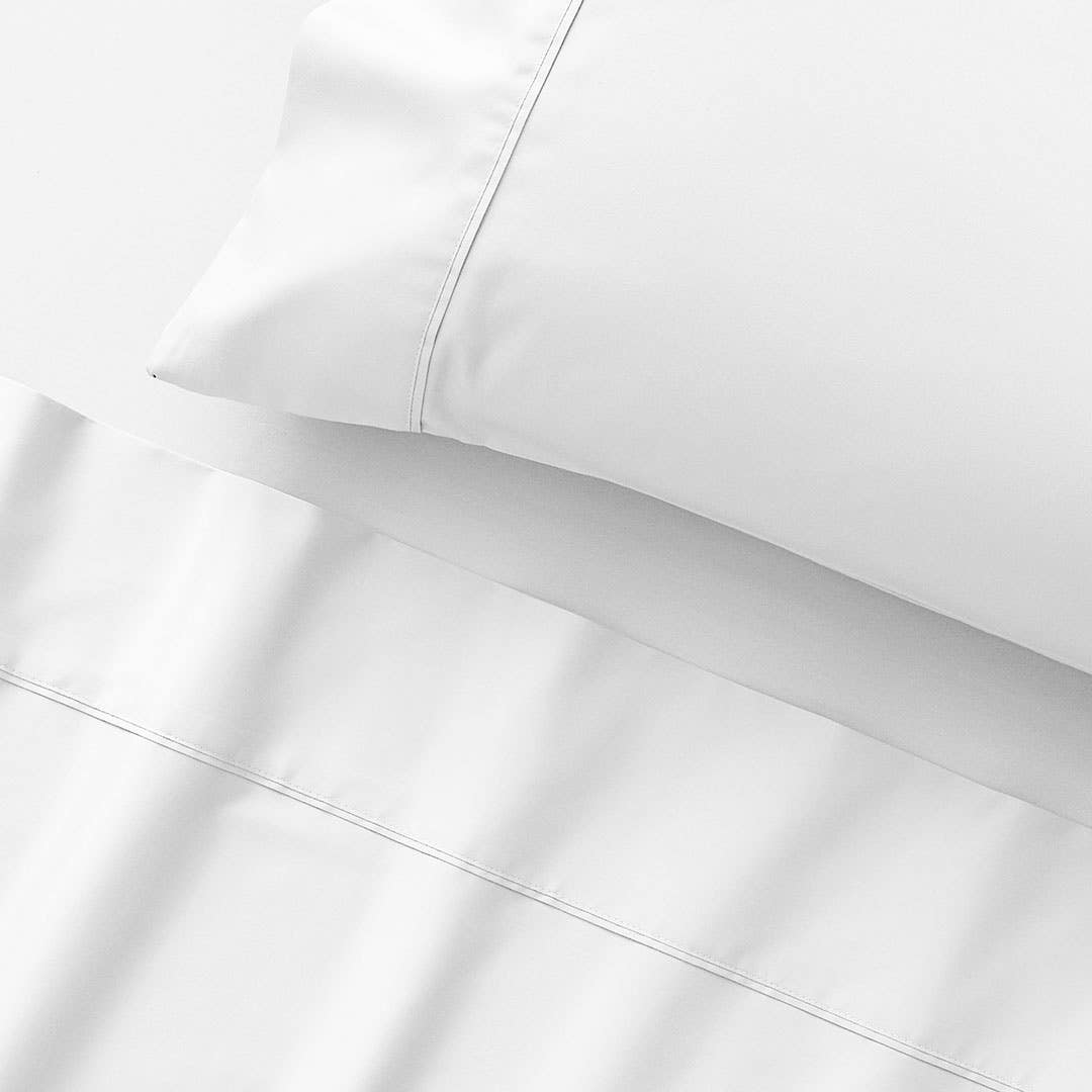 York 375 TC Cotton Sateen Sheet Set - White