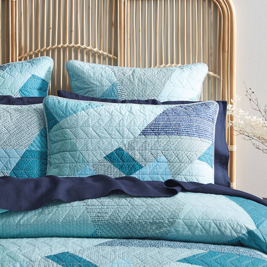 Takashi Quilt Cover - Blues