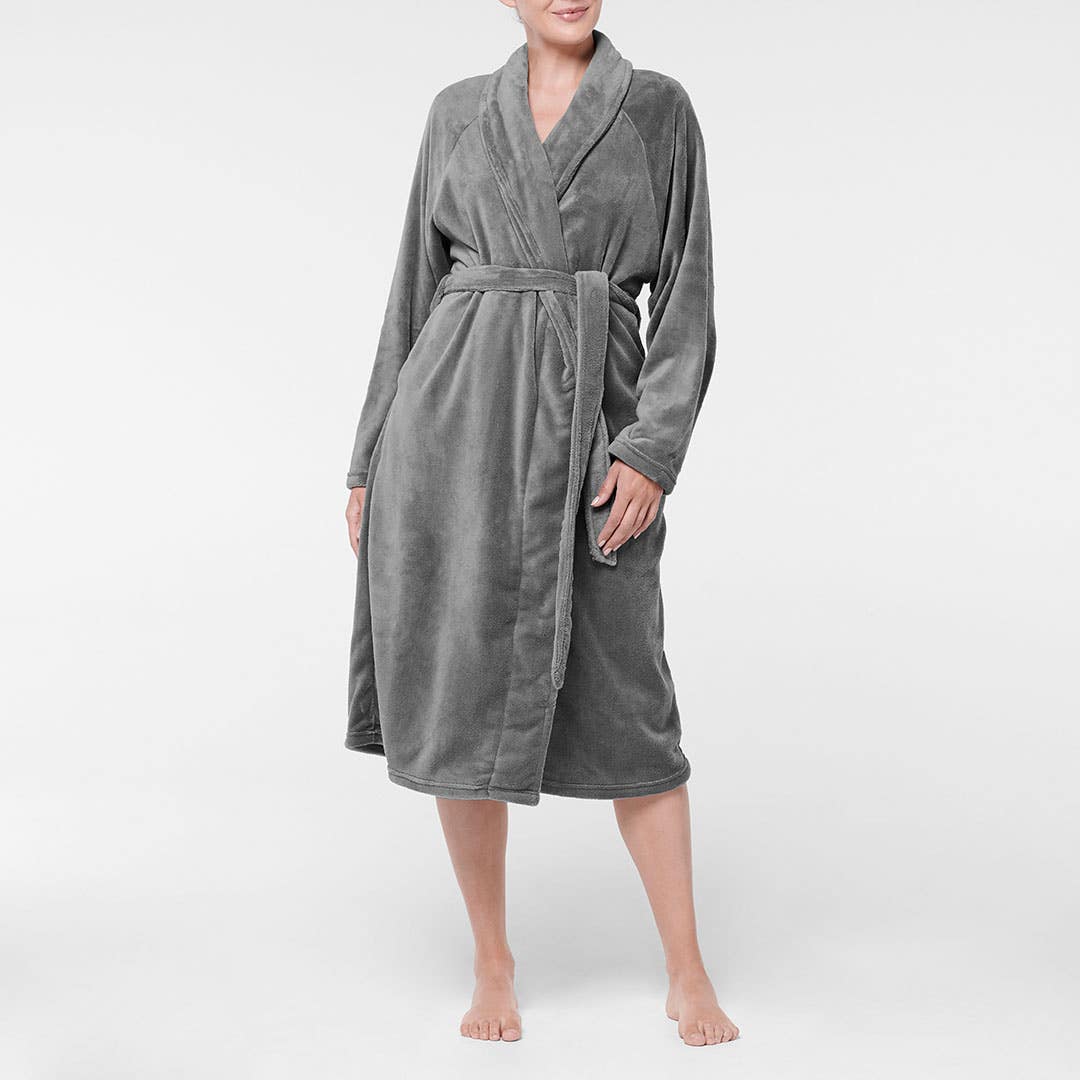 Plush Robe - Granite