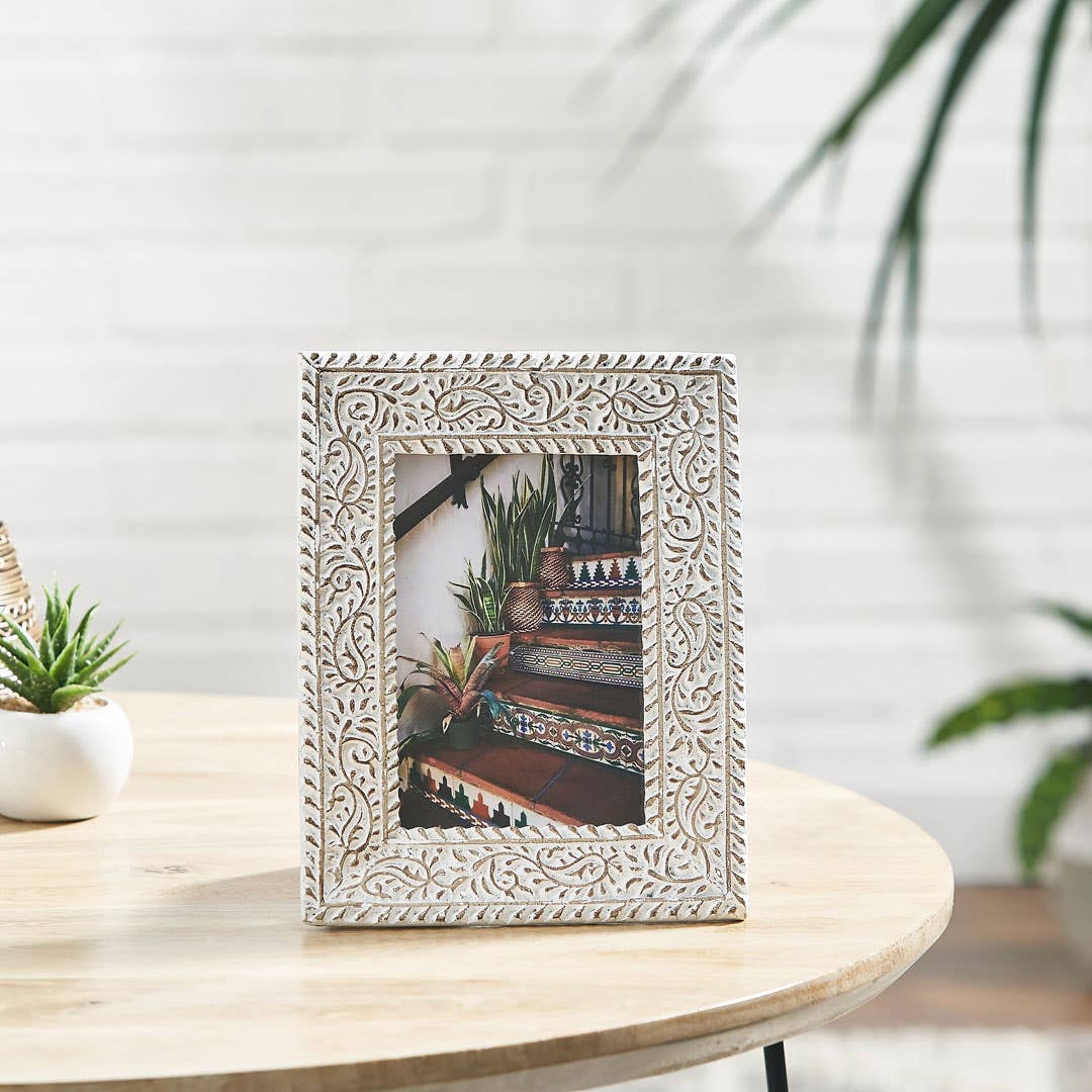 Paisley 4x6 Frame - White Wash