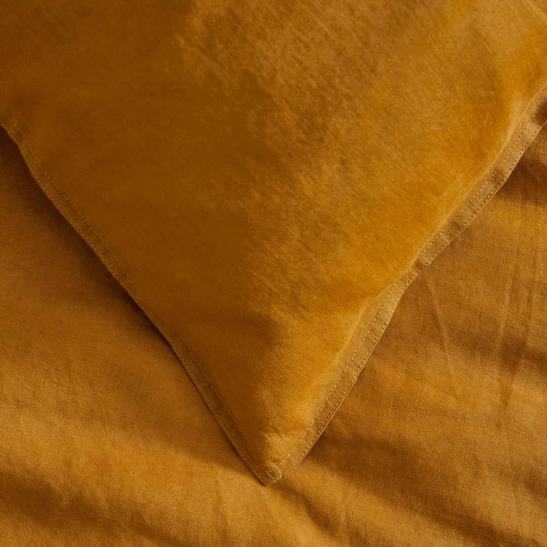 Milano Linen Quilt Cover - Mustard