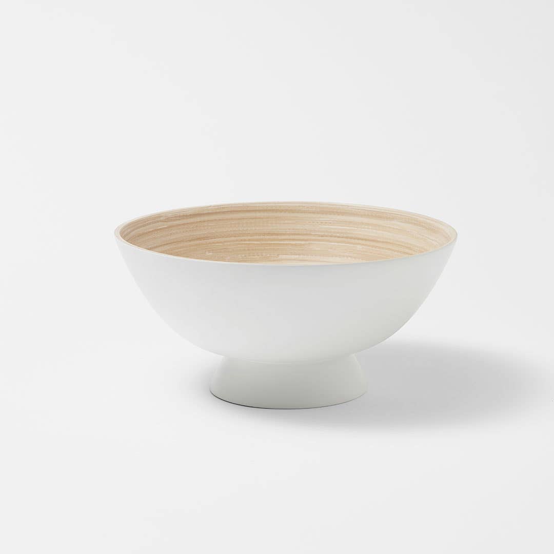 Bamboo Fruit Bowl - White