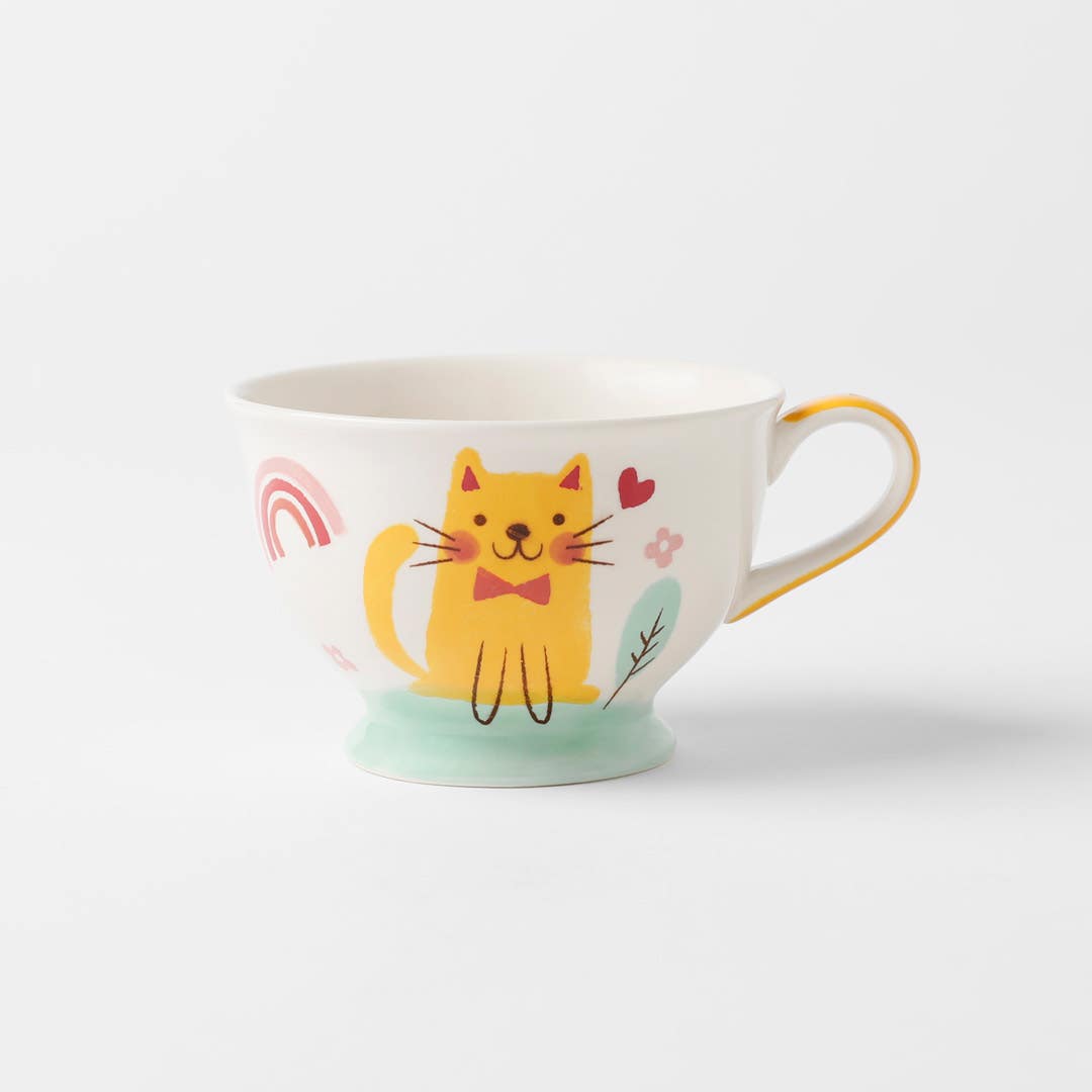 Sunshine Cat Pedestal Teacup