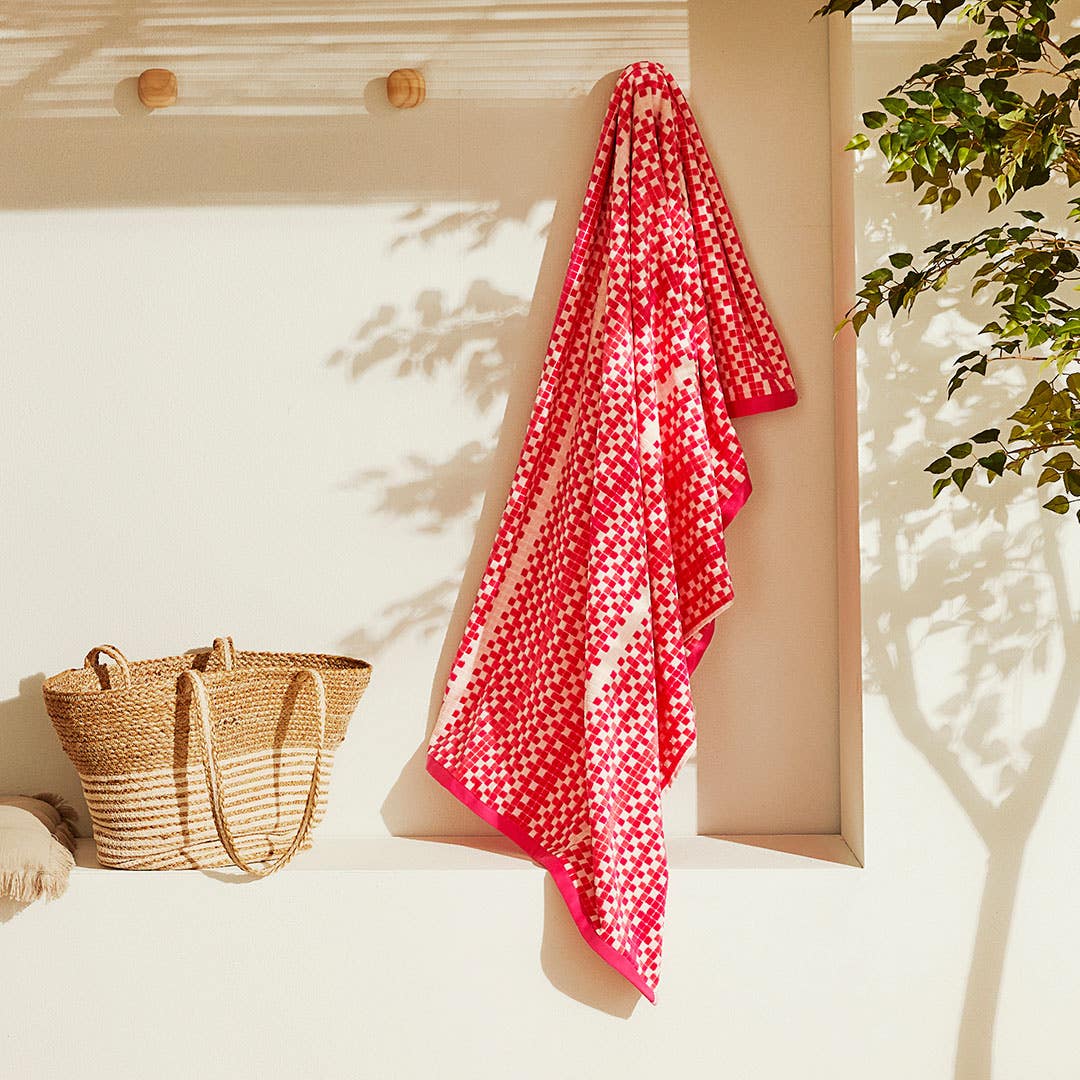 Tessarae Beach Towel - Pink Multi